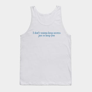 Cruel Summer lyrics cyan Tank Top